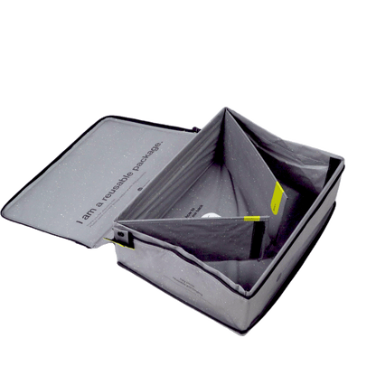 Reusable box XL with two zippers