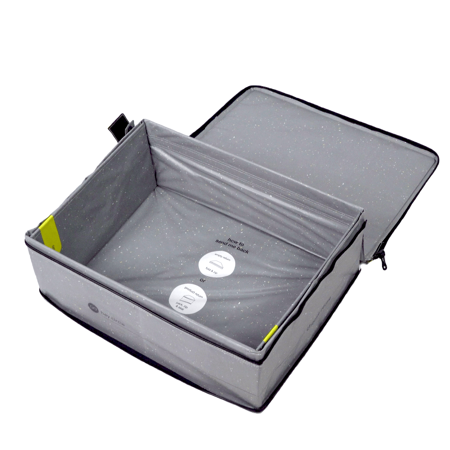 Reusable box XL with two zippers