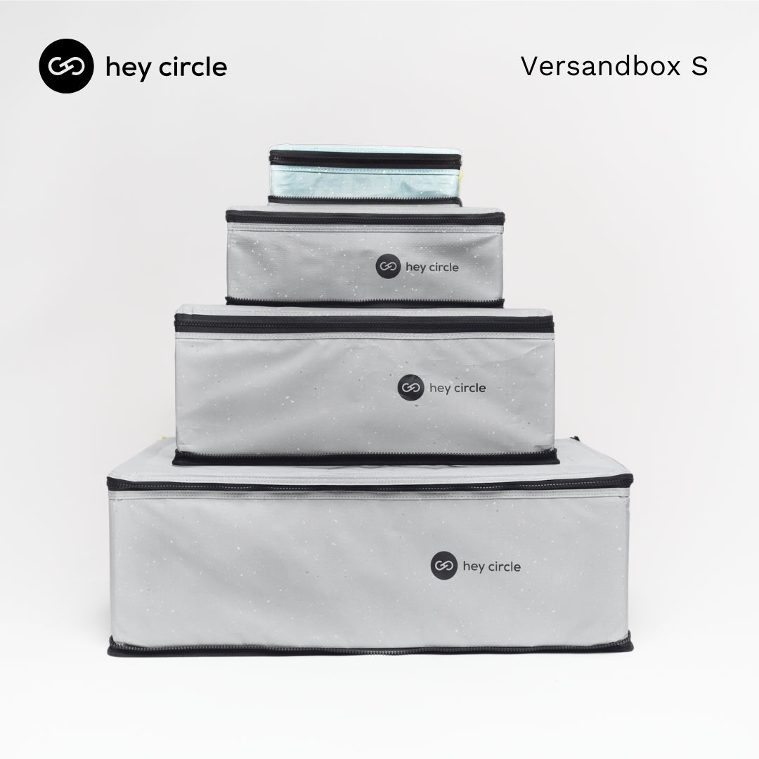 Reusable box S with two zippers