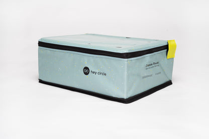Mehrweg-Box XL mit zwei Zippern (türkis)